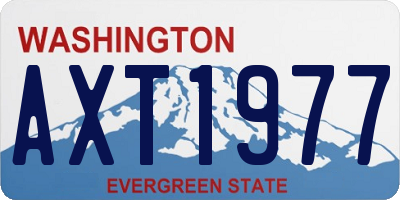 WA license plate AXT1977