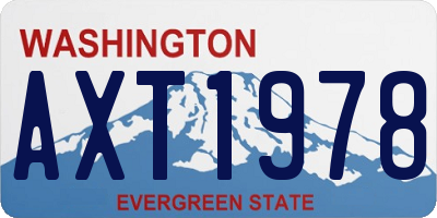 WA license plate AXT1978