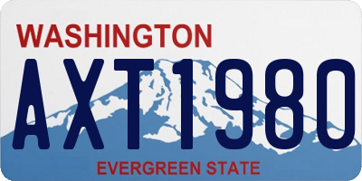 WA license plate AXT1980