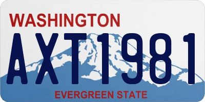 WA license plate AXT1981