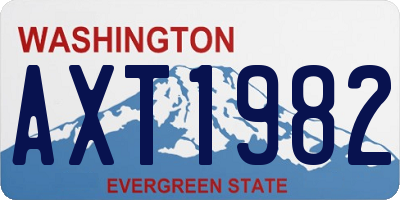 WA license plate AXT1982