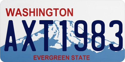 WA license plate AXT1983