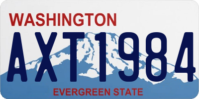 WA license plate AXT1984