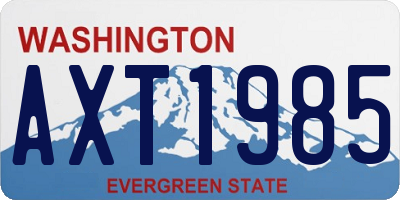 WA license plate AXT1985