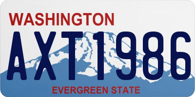 WA license plate AXT1986