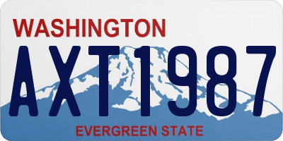 WA license plate AXT1987