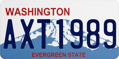 WA license plate AXT1989