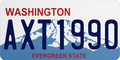 WA license plate AXT1990