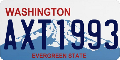 WA license plate AXT1993