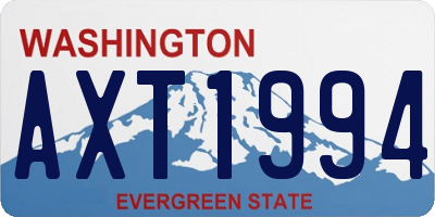 WA license plate AXT1994