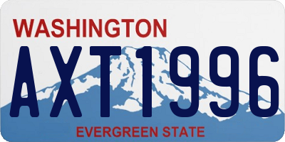 WA license plate AXT1996