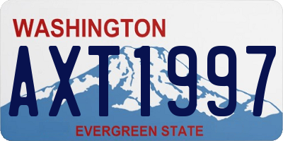 WA license plate AXT1997