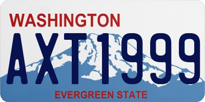 WA license plate AXT1999