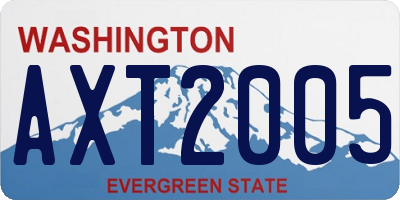 WA license plate AXT2005