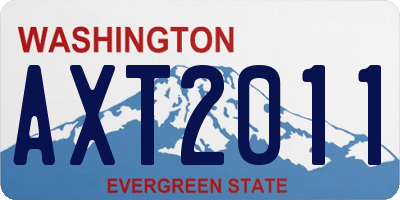 WA license plate AXT2011