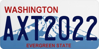 WA license plate AXT2022