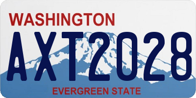 WA license plate AXT2028
