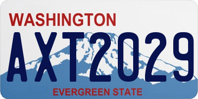 WA license plate AXT2029