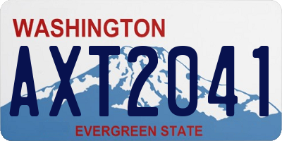 WA license plate AXT2041