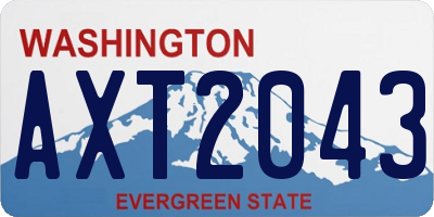 WA license plate AXT2043