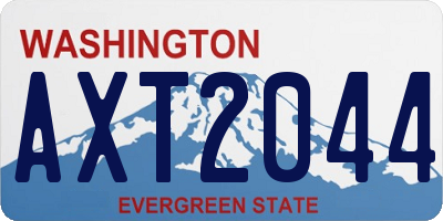 WA license plate AXT2044
