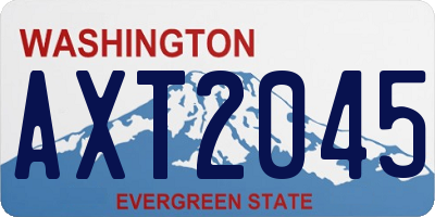 WA license plate AXT2045