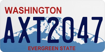 WA license plate AXT2047