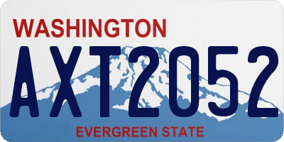 WA license plate AXT2052