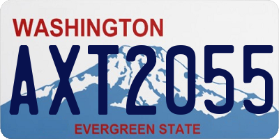WA license plate AXT2055