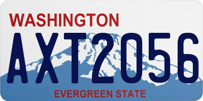 WA license plate AXT2056