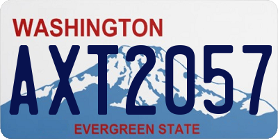WA license plate AXT2057