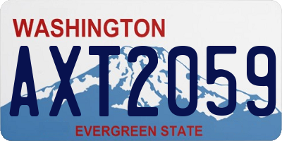 WA license plate AXT2059