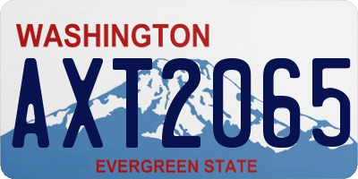 WA license plate AXT2065