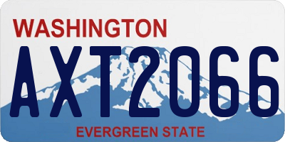 WA license plate AXT2066