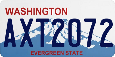 WA license plate AXT2072
