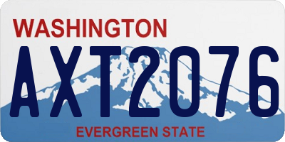 WA license plate AXT2076