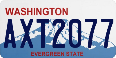 WA license plate AXT2077