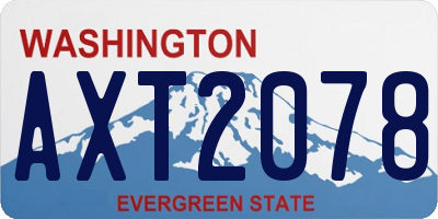 WA license plate AXT2078