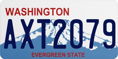 WA license plate AXT2079