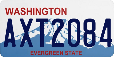 WA license plate AXT2084