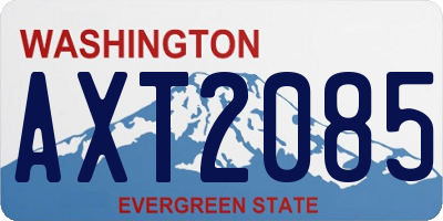 WA license plate AXT2085