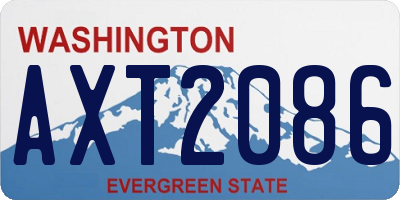 WA license plate AXT2086