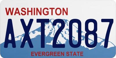 WA license plate AXT2087