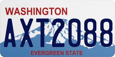 WA license plate AXT2088