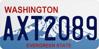 WA license plate AXT2089