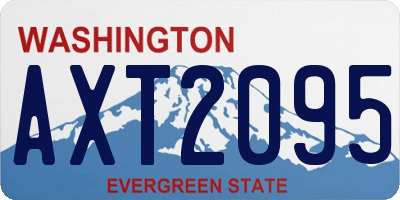 WA license plate AXT2095