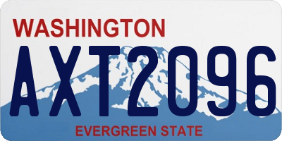 WA license plate AXT2096