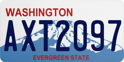 WA license plate AXT2097