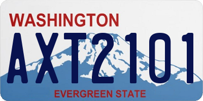 WA license plate AXT2101