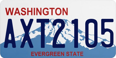 WA license plate AXT2105